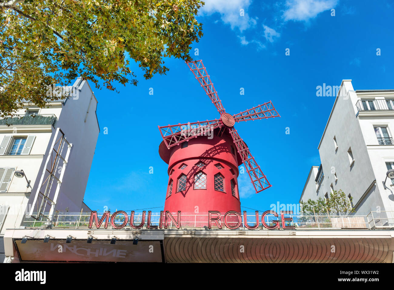 Moulin Rouge in Paris. Stockfoto