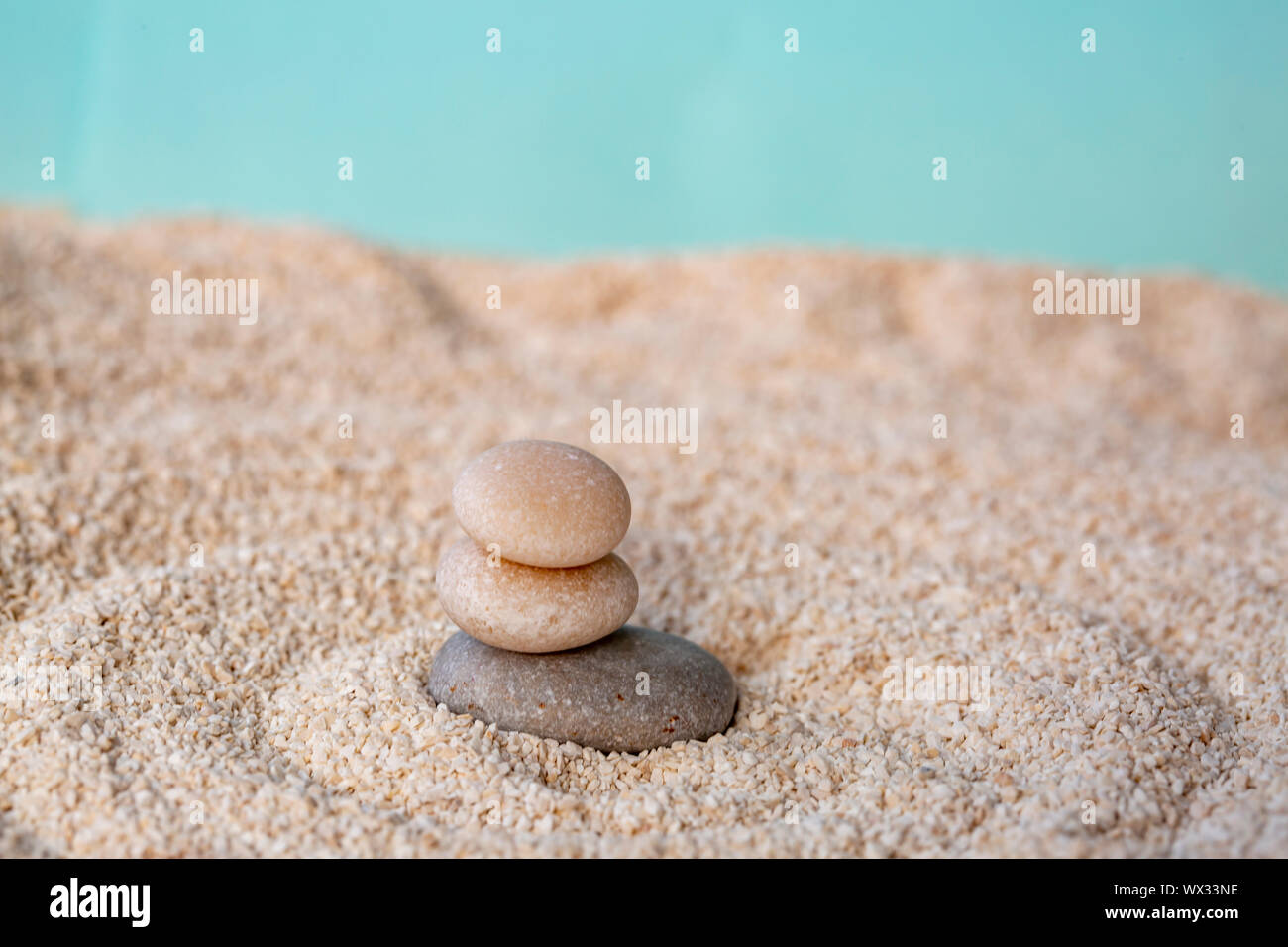 Zen Stone, Meditation und Yoga Konzept Stockfoto