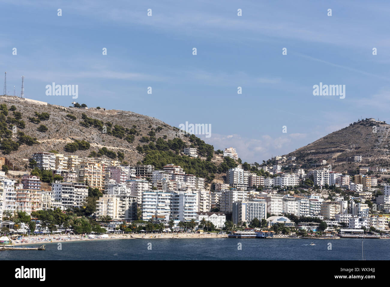 Stadtbild, Saranda, Albanien, Europa Stockfoto