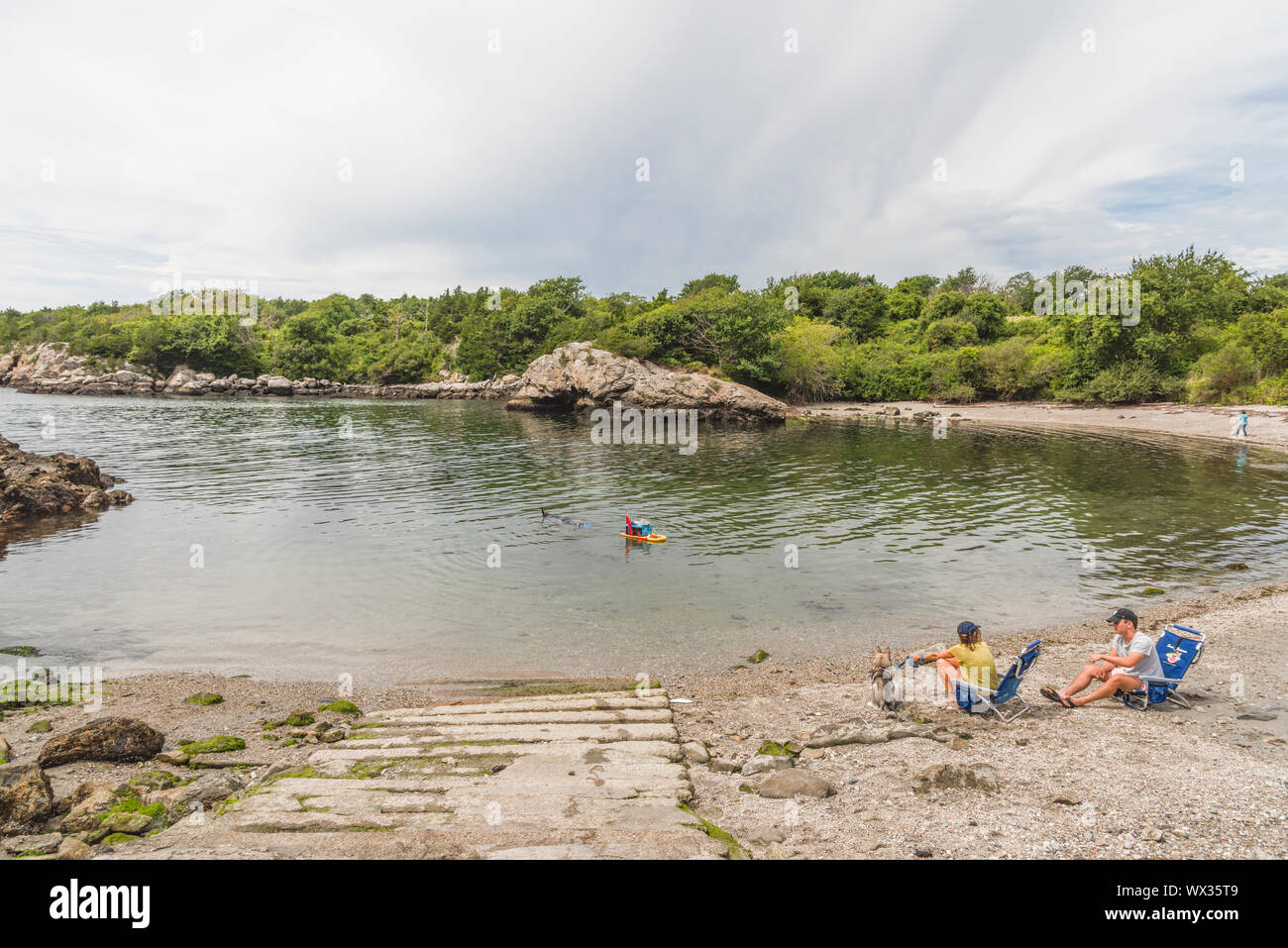 Fort Wetherill Park Narragansett, Rhode Island Stockfoto