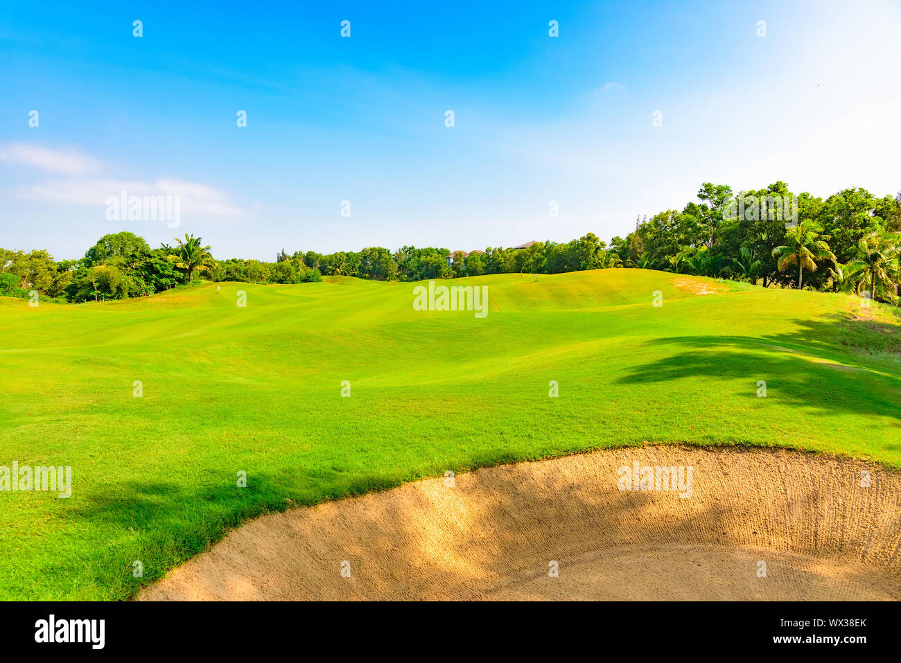 grünen Golfplatz Stockfoto