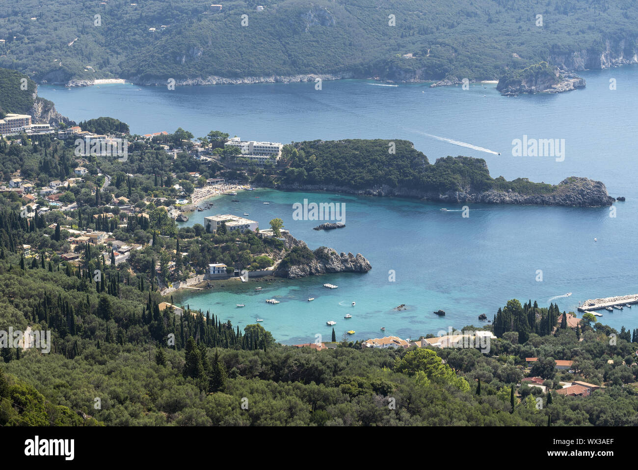 Küste, Paleokastritsa, Korfu, Griechenland, Europa Stockfoto