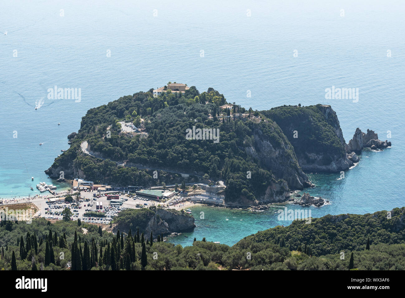 Küste, Paleokastritsa, Korfu, Griechenland, Europa Stockfoto