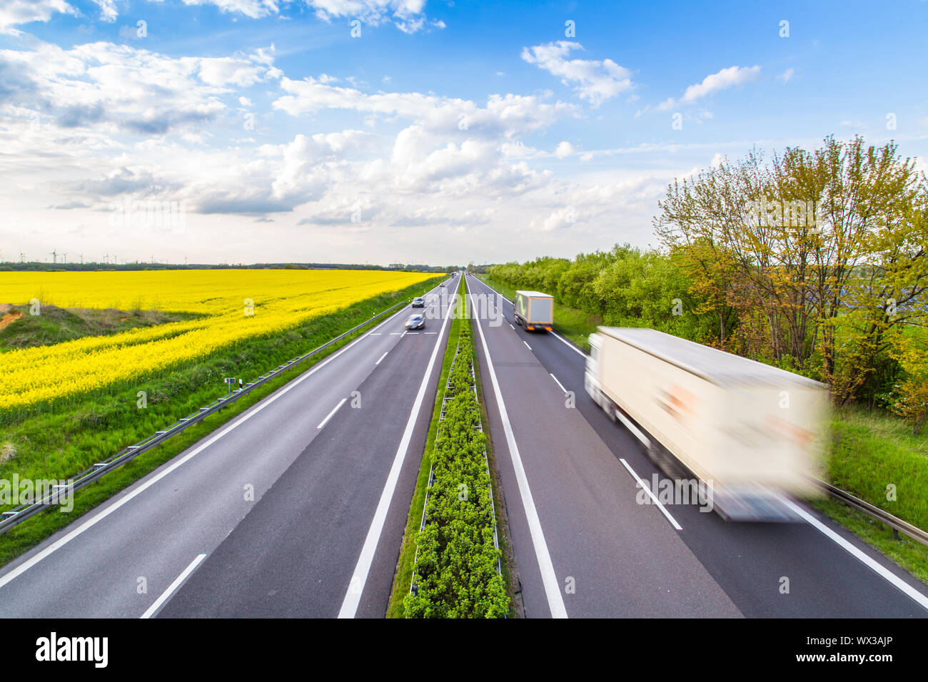 Autobahn - Deutschland Stockfoto