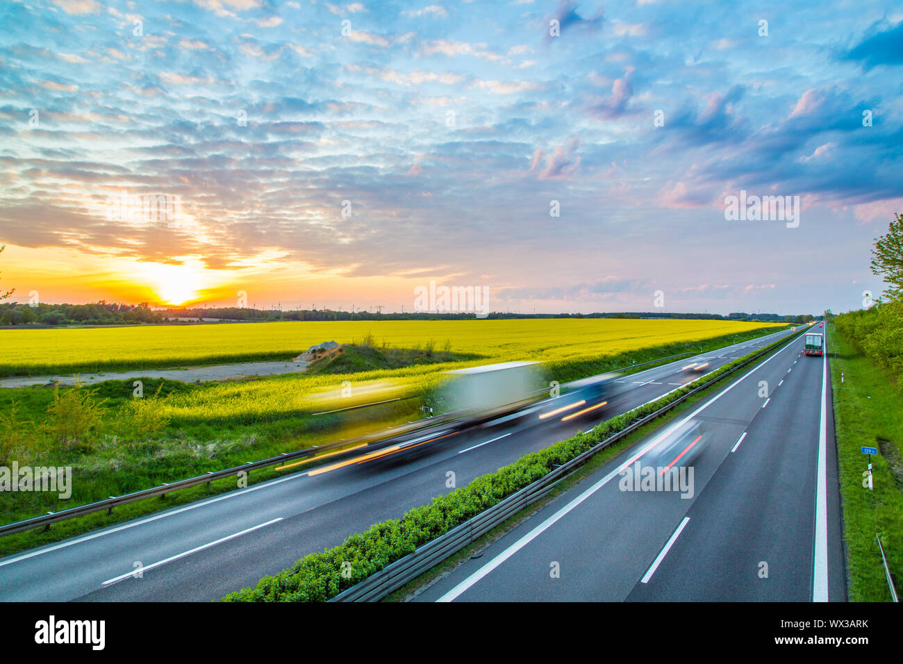 Autobahn - Deutschland Stockfoto