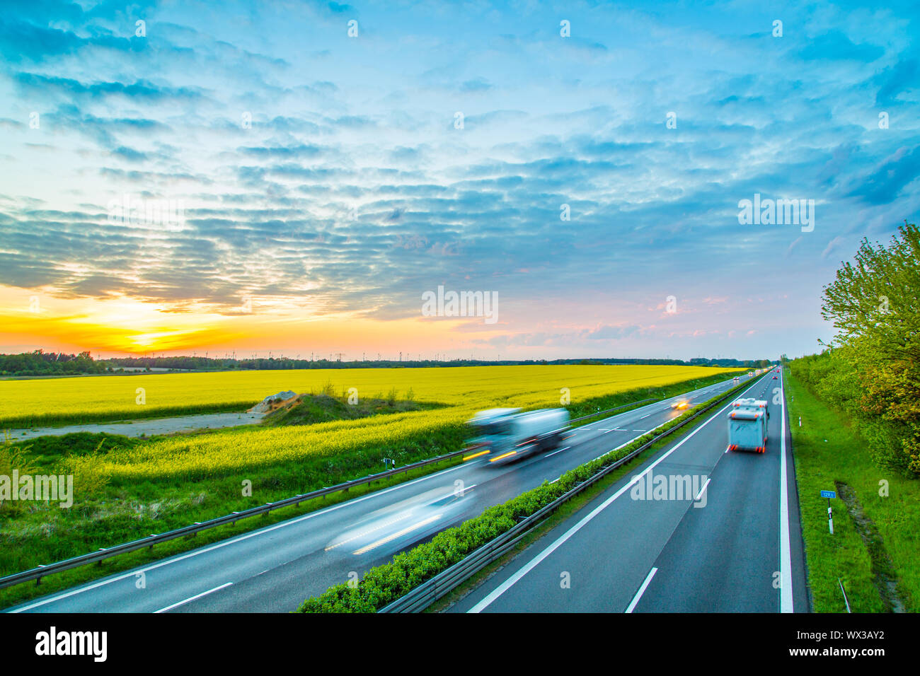 Autobahn - Deutschland Stockfoto