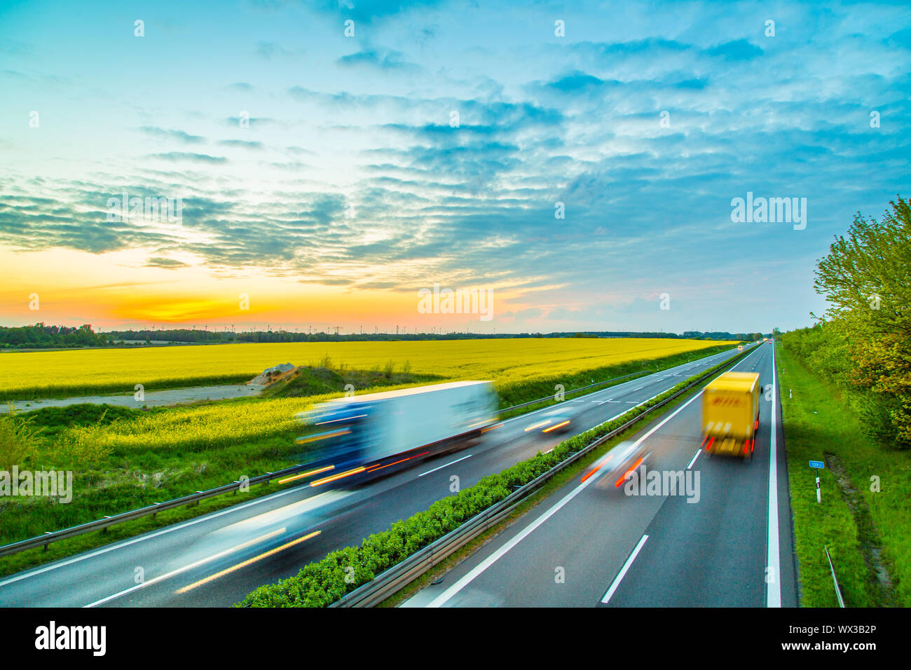 Autobahn - Deutschland Stockfoto