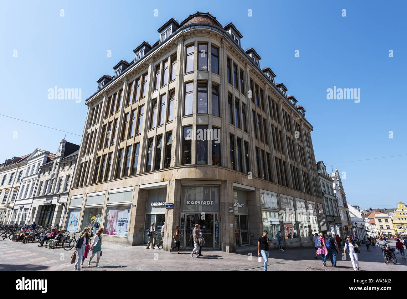 Karstadt, Sitz, historischen Gebäude, Wismar, Mecklenburg-Vorpommern, Deutschland, Europa Stockfoto