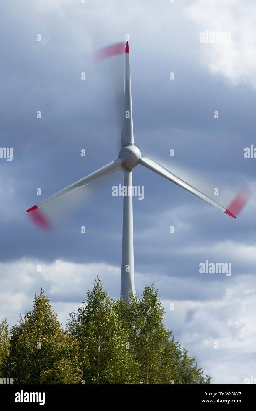 Einen großen Windpark in Norddeutschland. Stockfoto