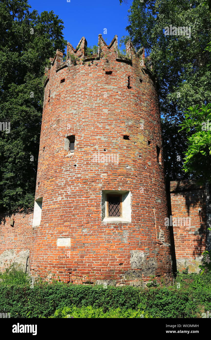 Memmingen ist eine Stadt in Deutschland, mit vielen historischen Sehenswürdigkeiten Stockfoto