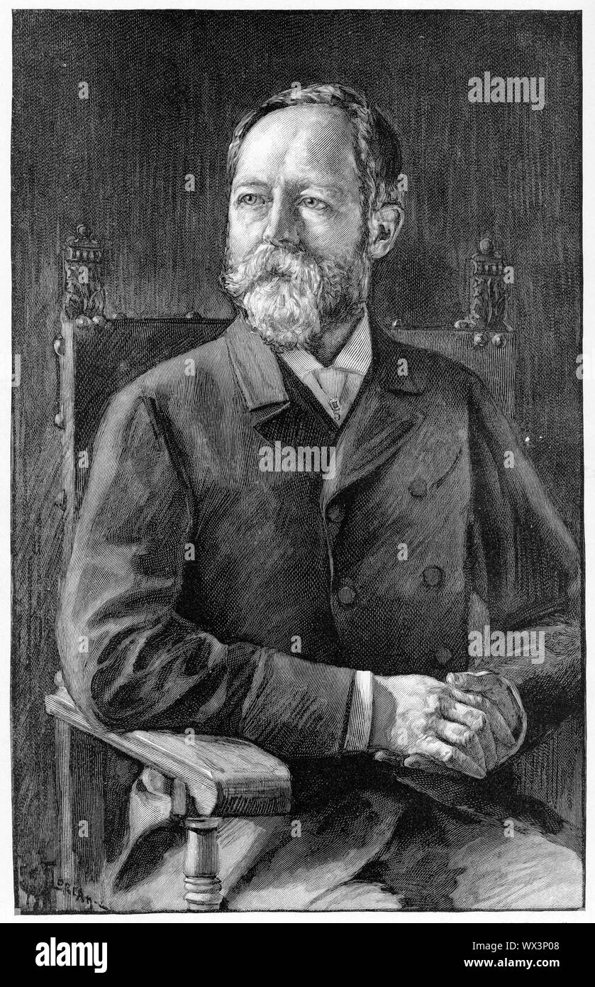 Graviert Portrait von Louis Philippe Albert d'Orleans, 1838-1894, Graf von Paris. Von Harper's Magazine, 1895. Aus Frankreich verdrängt als potenziellen französischen König, Philippe freiwillig als Union Offizier im amerikanischen Bürgerkrieg zu dienen. Er war ein Historiker, Journalist und freimütige Demokrat. Stockfoto