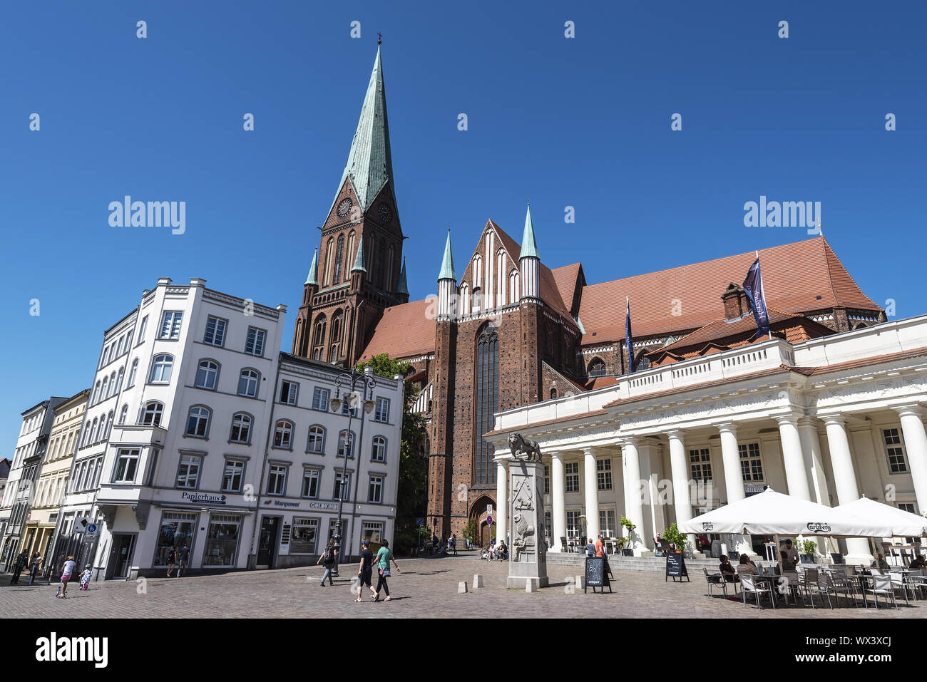 Dom, Markt, Schwerin, Mecklenburg-Vorpommern, Deutschland, Europa Stockfoto