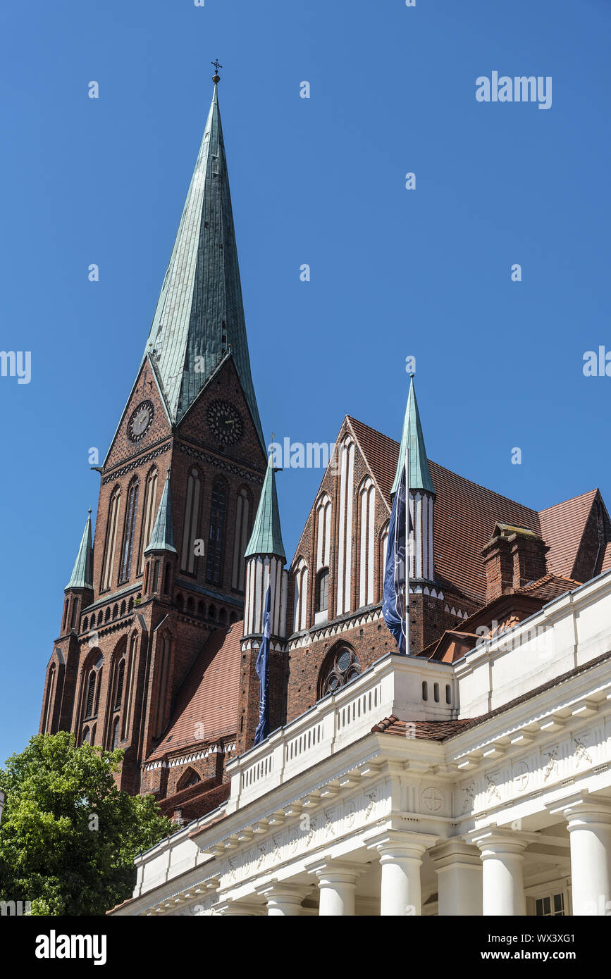 Dom, Markt, Schwerin, Mecklenburg-Vorpommern, Deutschland, Europa Stockfoto