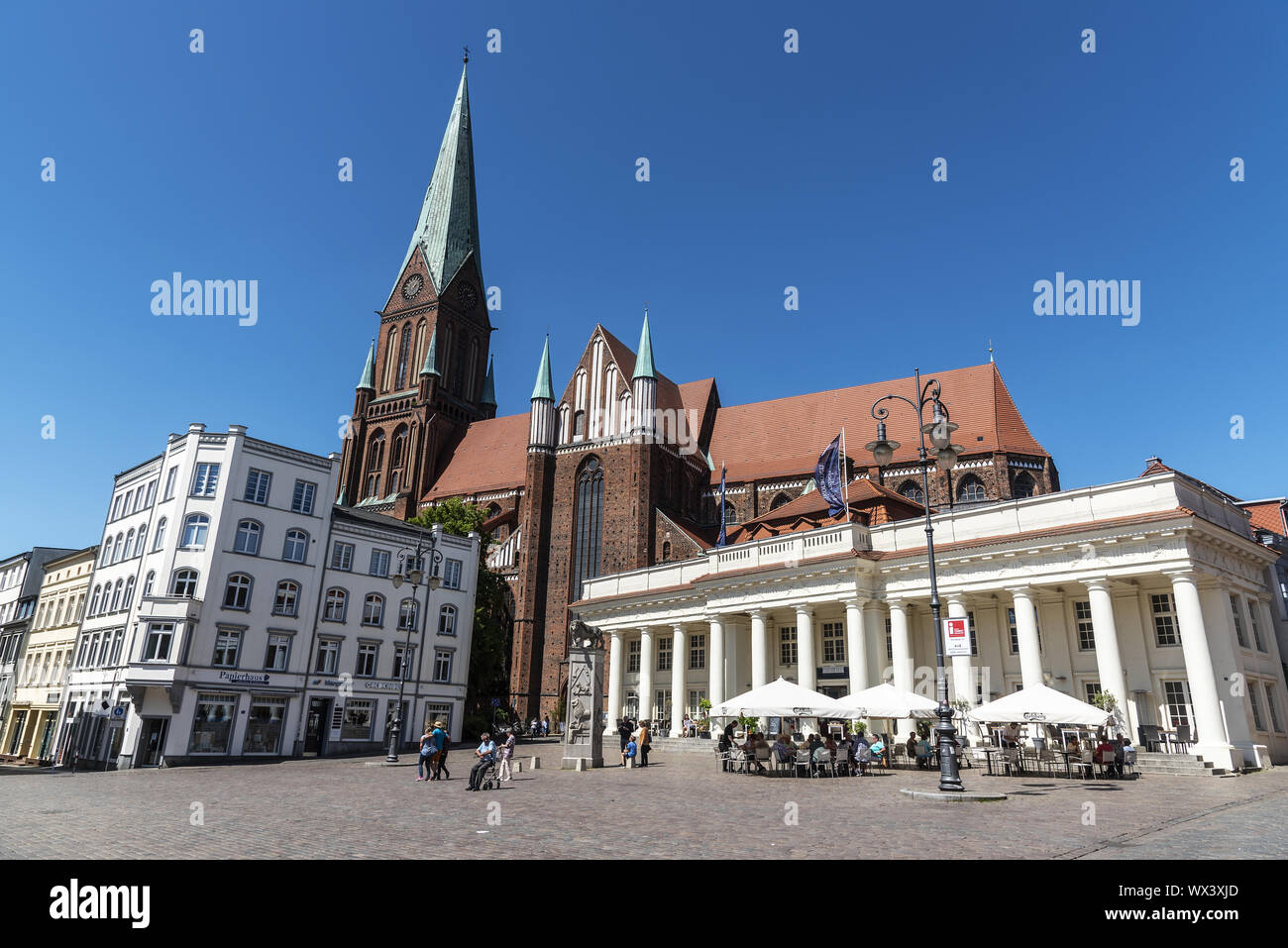 Dom, Markt, Schwerin, Mecklenburg-Vorpommern, Deutschland, Europa Stockfoto