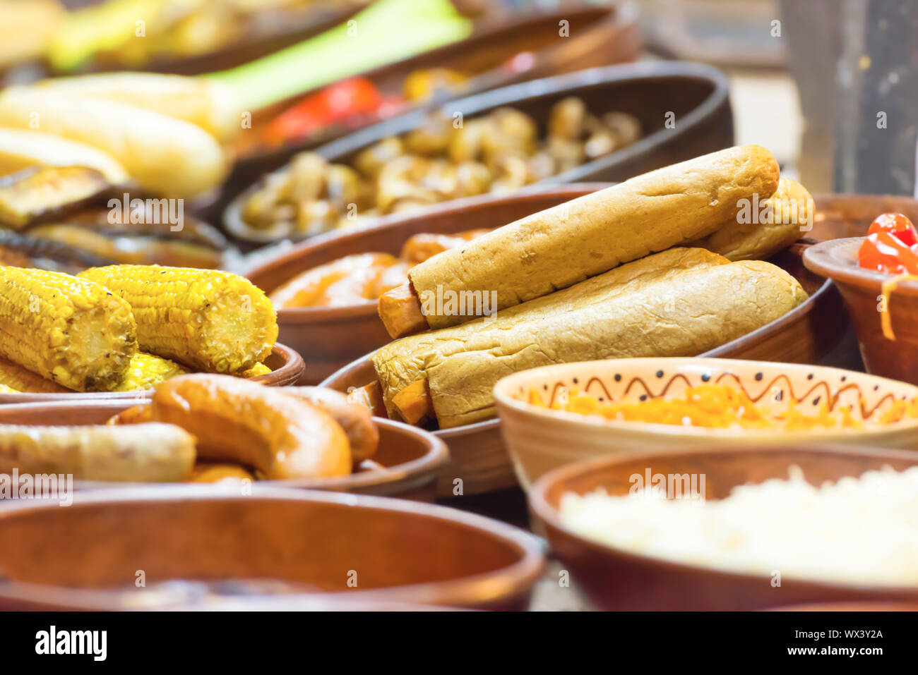 Food Street festliche Stockfoto