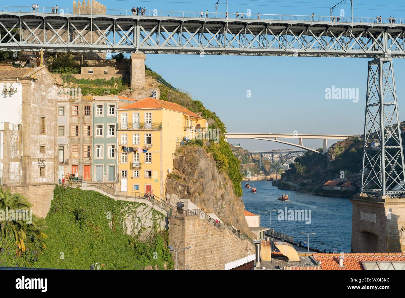 Der Fluss Douro in Porto Stockfoto