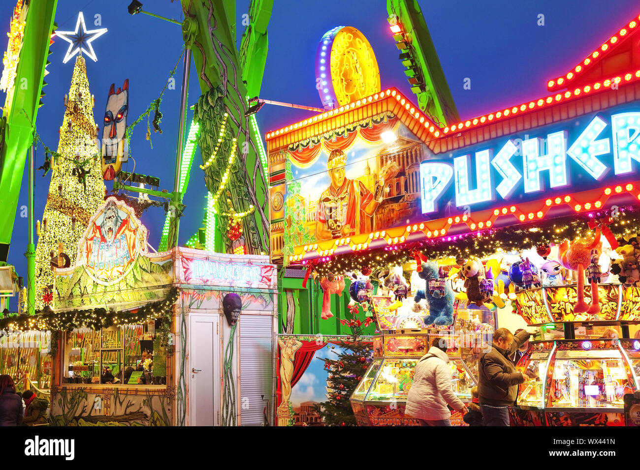 Cranger Weihnachtszauber, Weihnachtsmarkt, Herne, Ruhrgebiet, Nordrhein-Westfalen, Deutschland, Europa Stockfoto