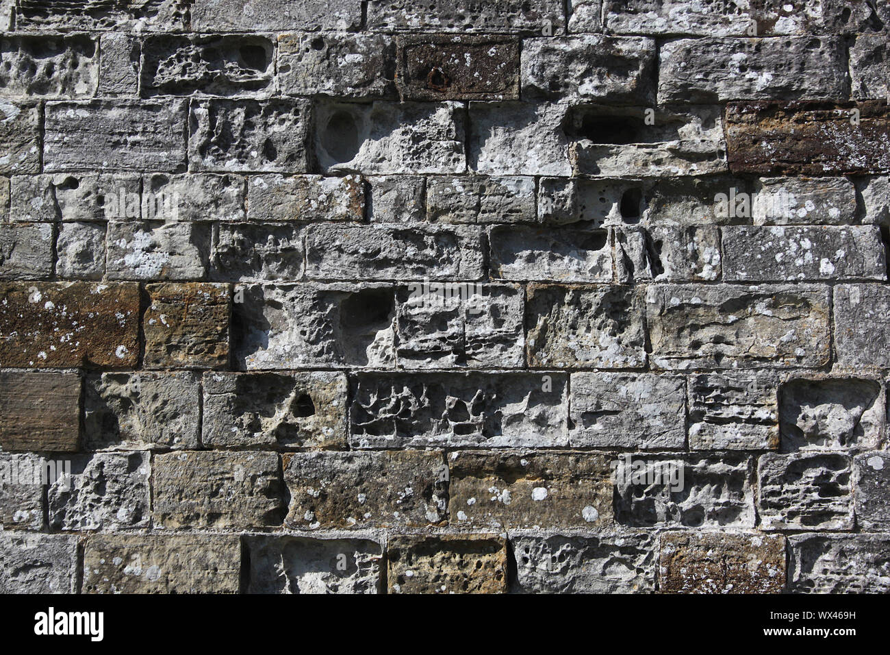 Detail der Camber Castle, in der Nähe von Rye, East Sussex. Bekannt als 'Device Fort, während der Regierungszeit Heinrichs VIII. als Teil der Küste Englands Verteidigung errichtet wurde. Stockfoto