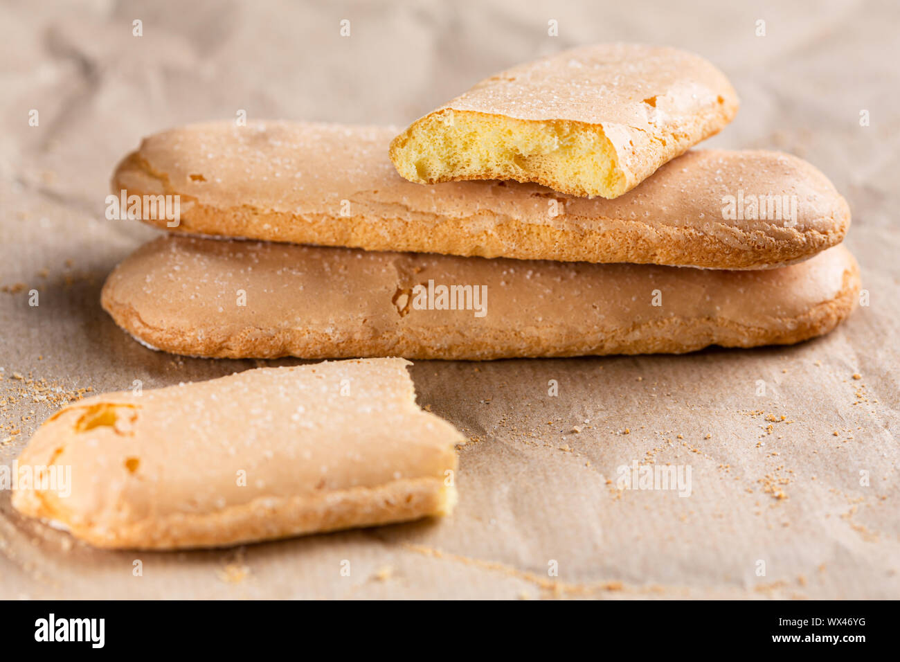 (Pistokeddos savoiardi aus Sardinien), für traditionelle Tiramisu verwendet Stockfoto