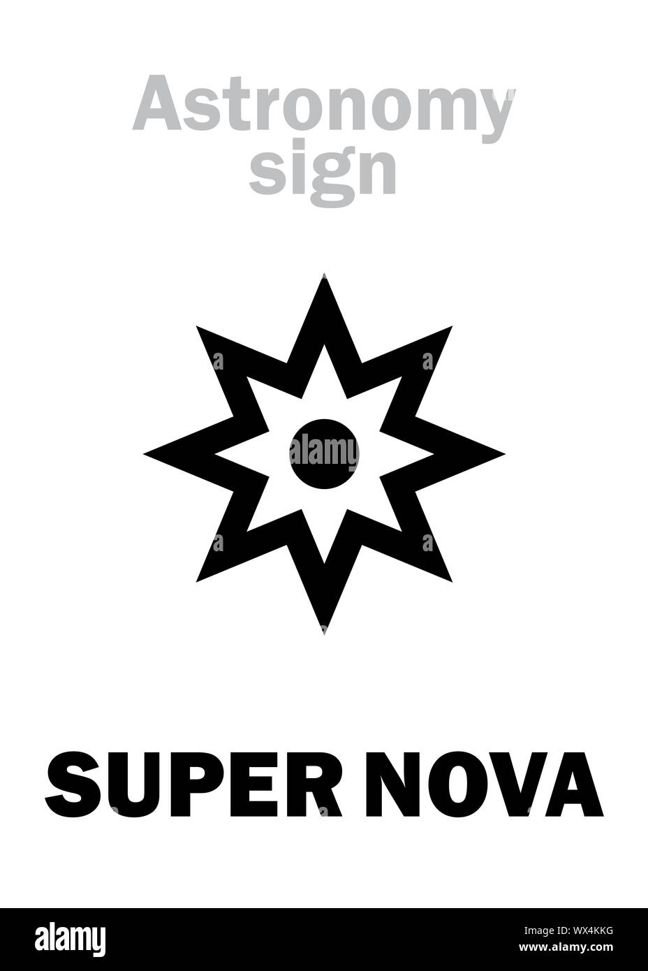 Astrologie: SUPER NOVA (Amazing Star Burst) Stockfoto