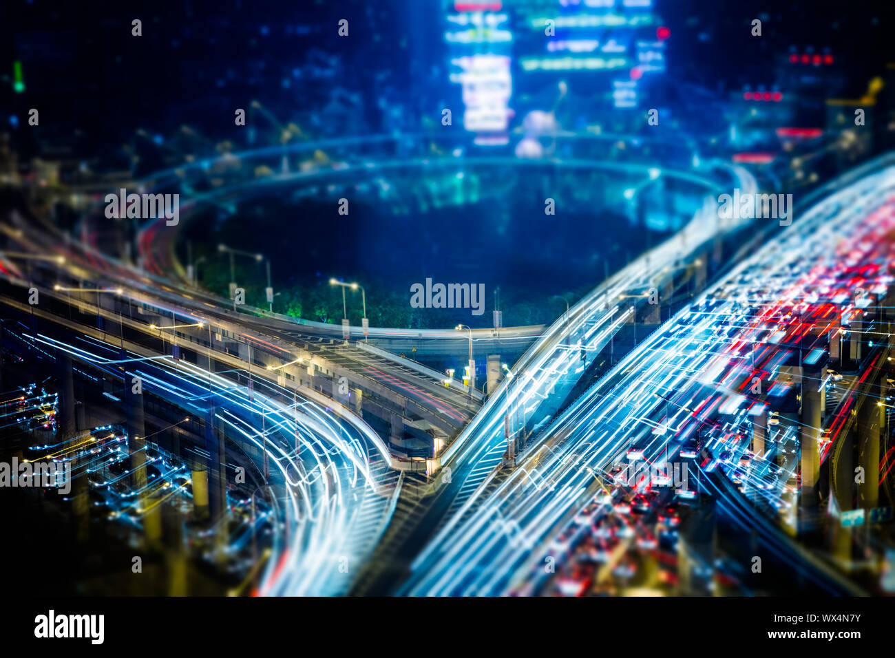 Unschärfe-Nacht Stockfoto