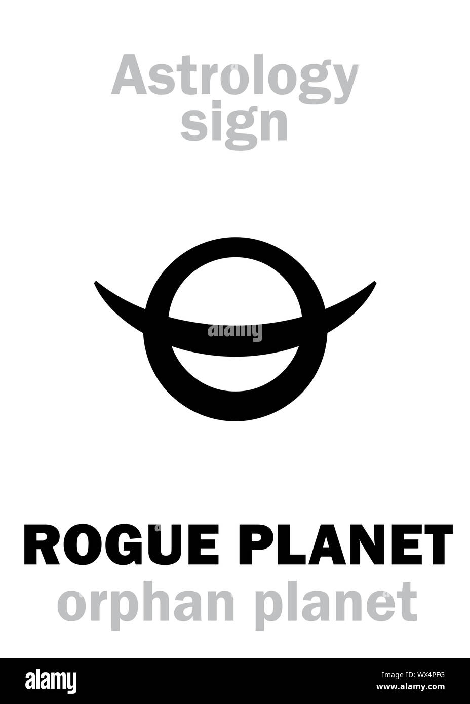 Astrologie: ROGUE PLANET (Orphan Planet) Stockfoto