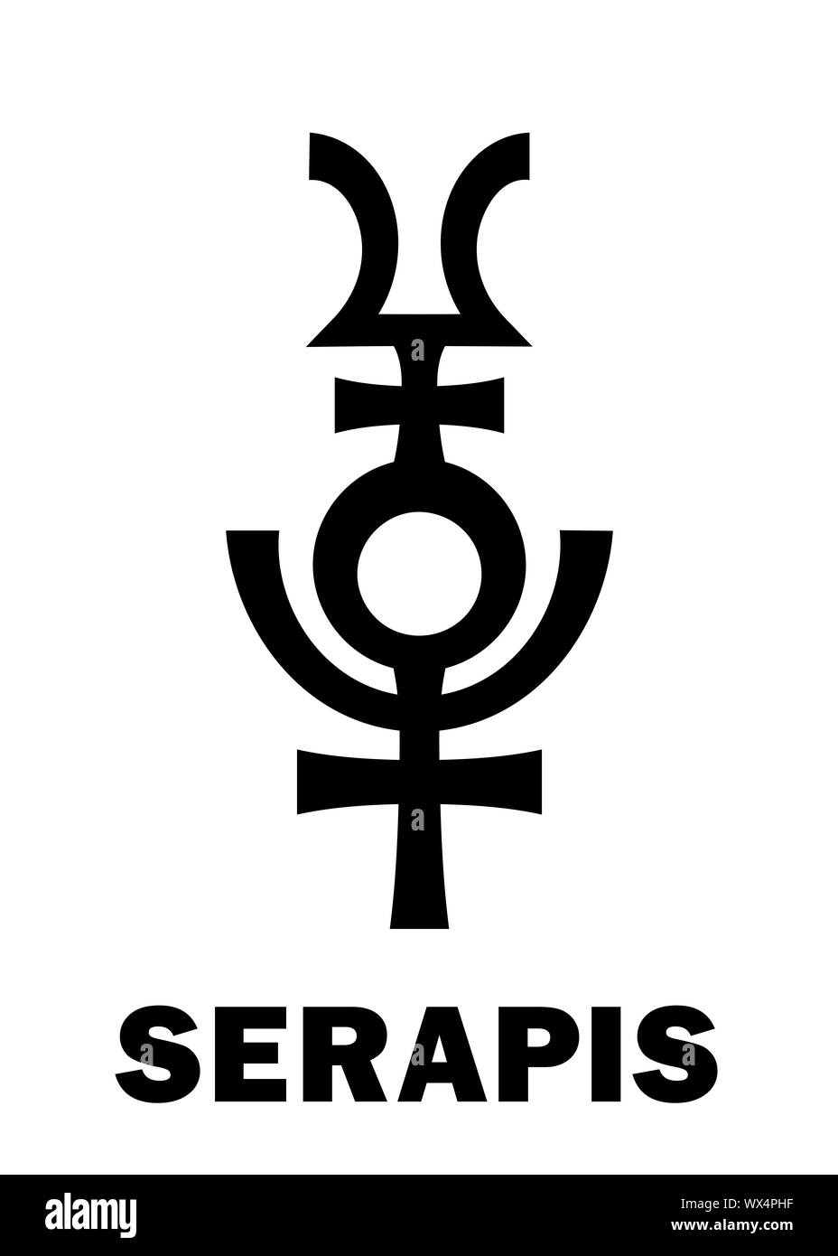 Astrologie: SERAPIS (Hellenistischen Graeco-Egyptian Gott) Stockfoto