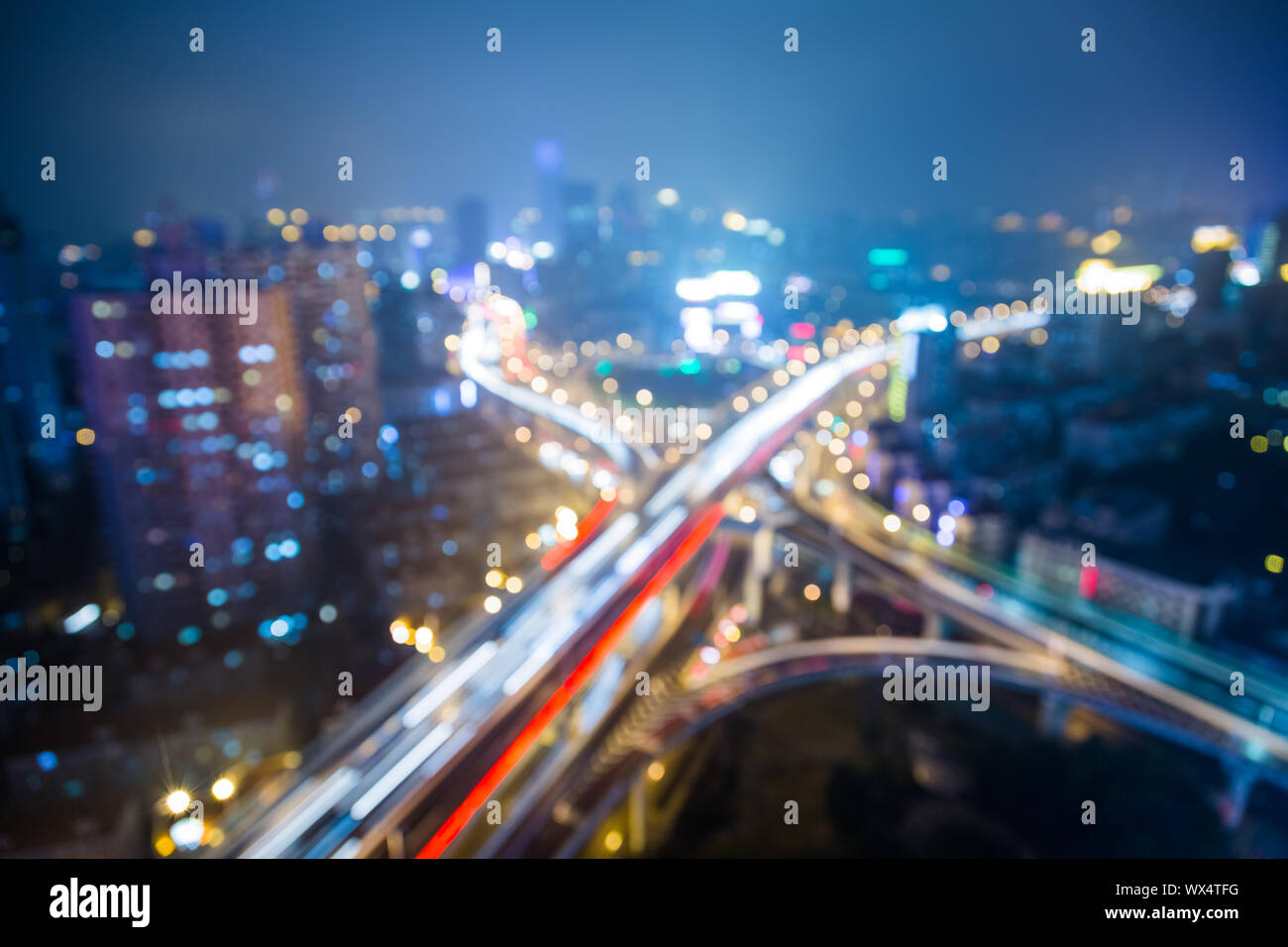 Unschärfe-Nacht Stockfoto