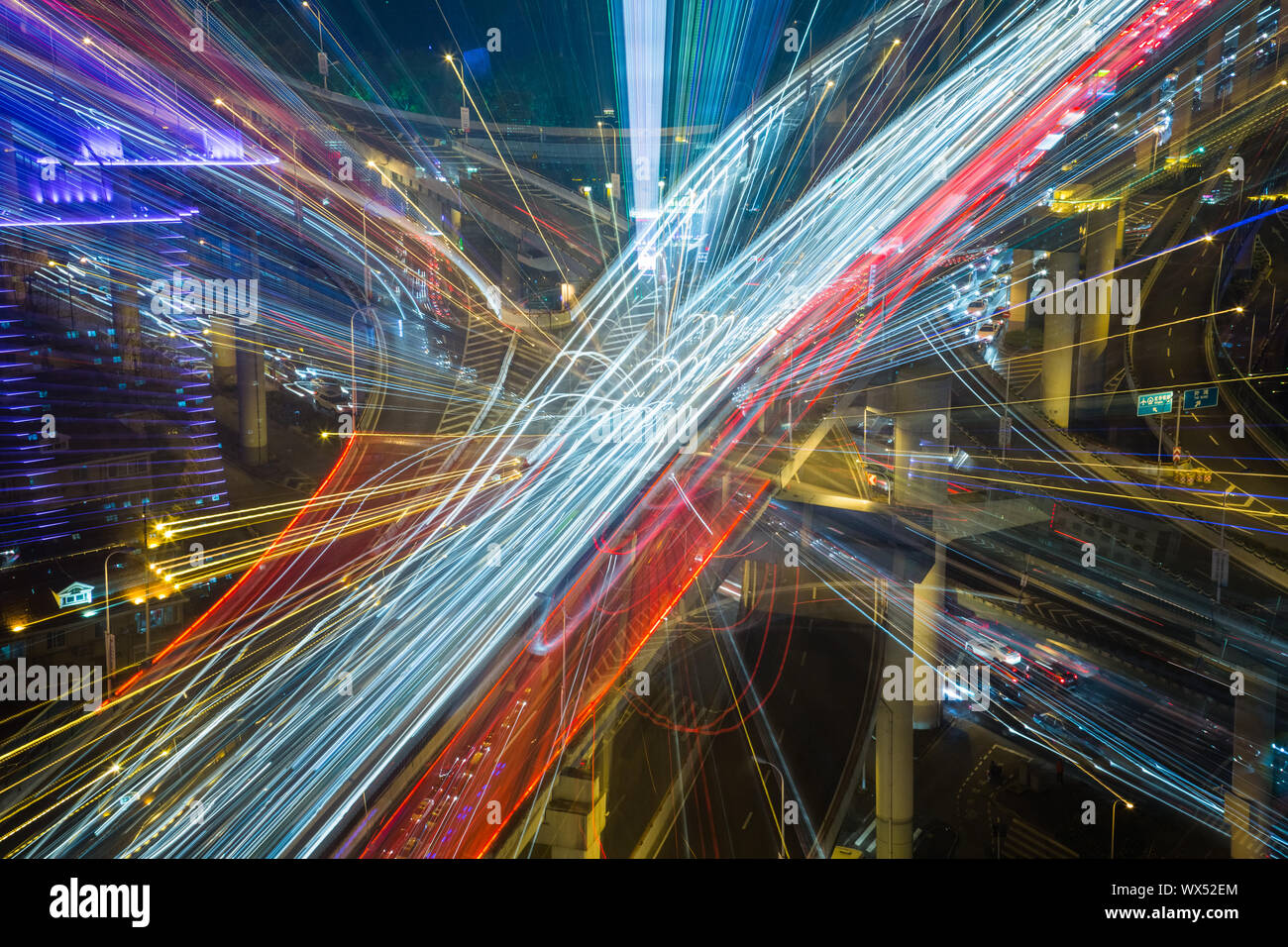 Unschärfe-Nacht Stockfoto