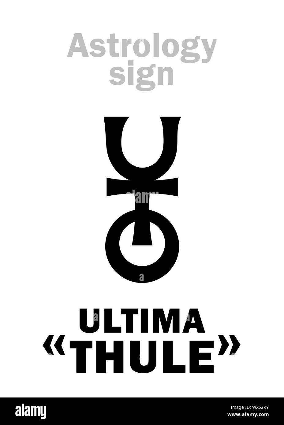 Astrologie: ULTIMA THULE (farthermost Asteroid) Stockfoto