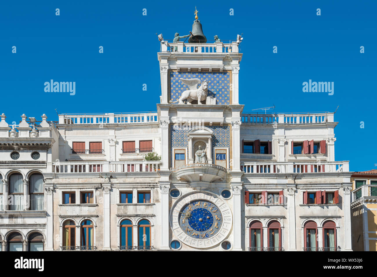St Mark's Clocktower an der Piazza San Marco in Venedig Stockfoto