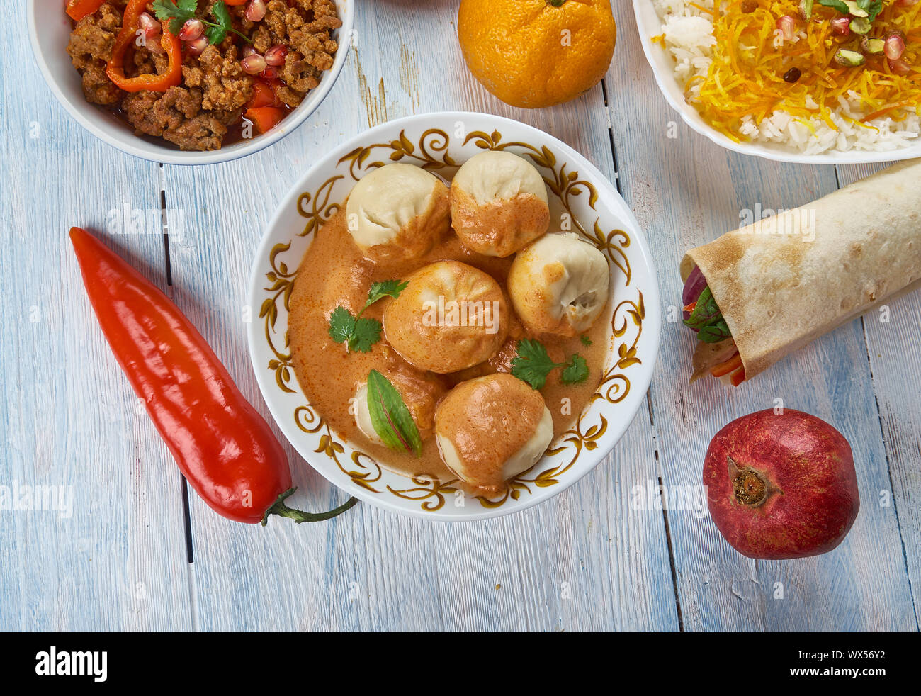 Afghani Mantu Stockfoto