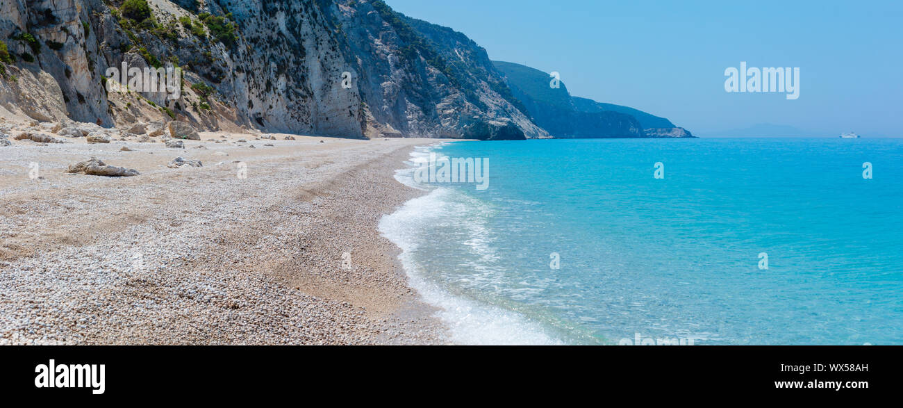Weiß Egremni Strand, Lefkada, Griechenland Stockfoto