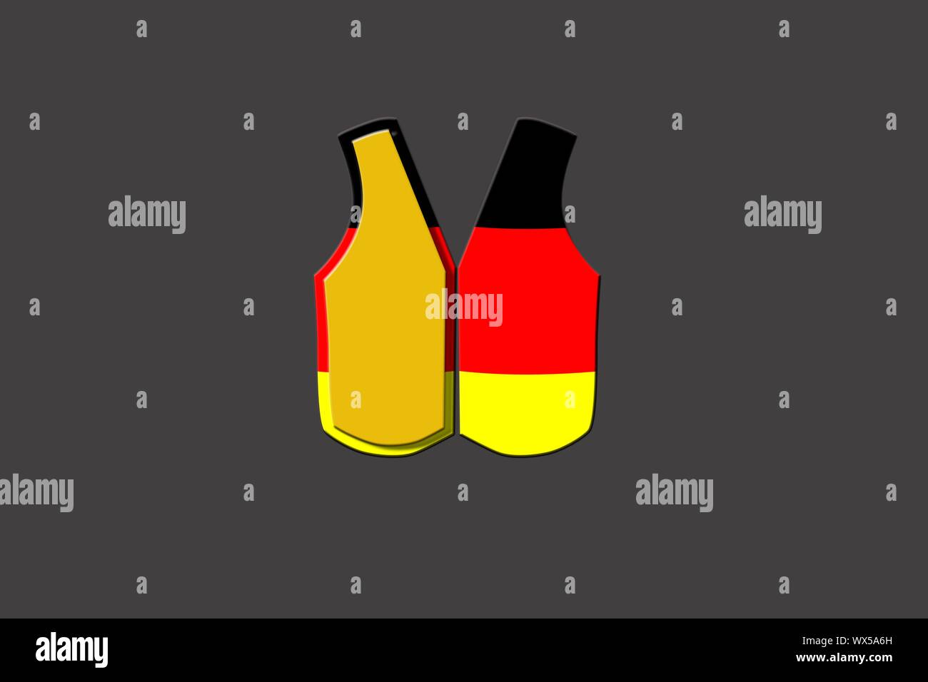 Deutsche gelbe Weste Stockfoto