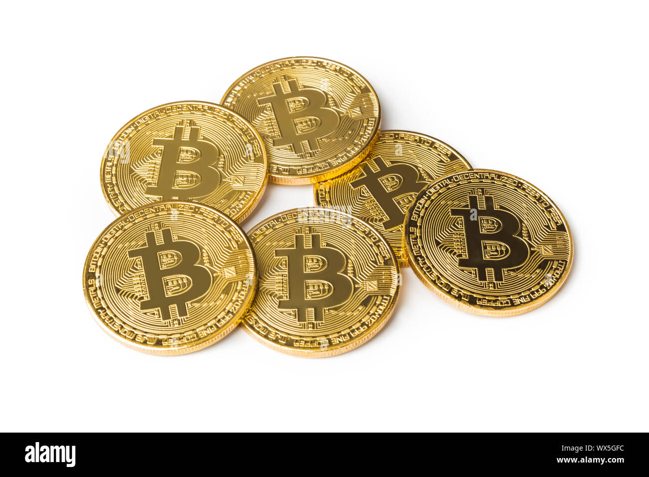 Bitcoins Stockfoto