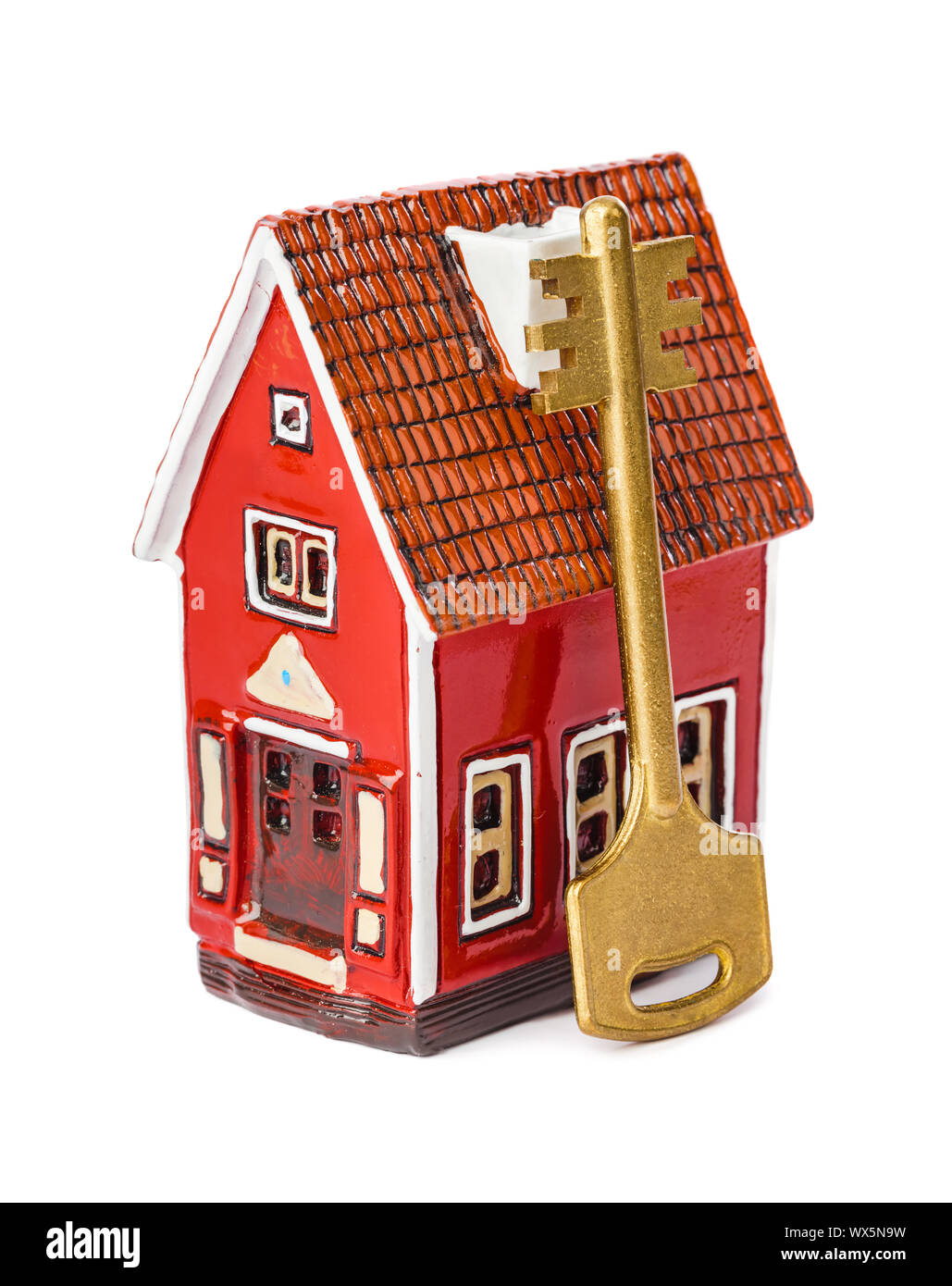 Haus und Schlüssel Stockfoto