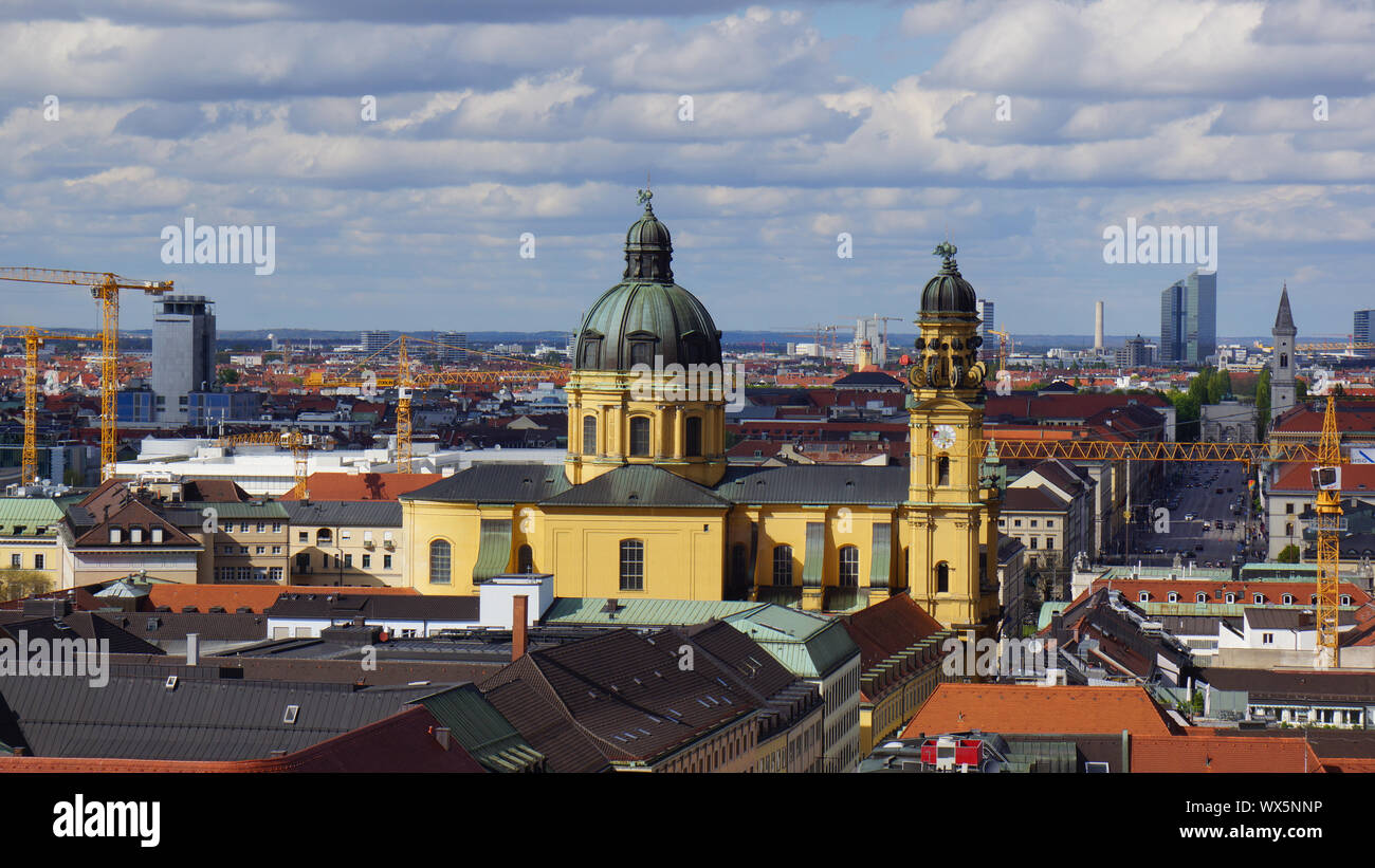 Bayern München Marienplatz Neues Rathaus Blick Stockfoto