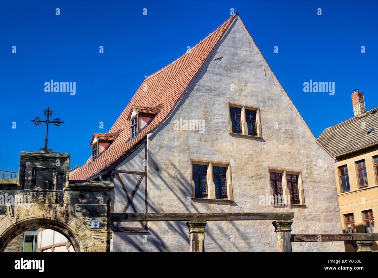 Eisleben, Luthers Geburtshaus Stockfoto