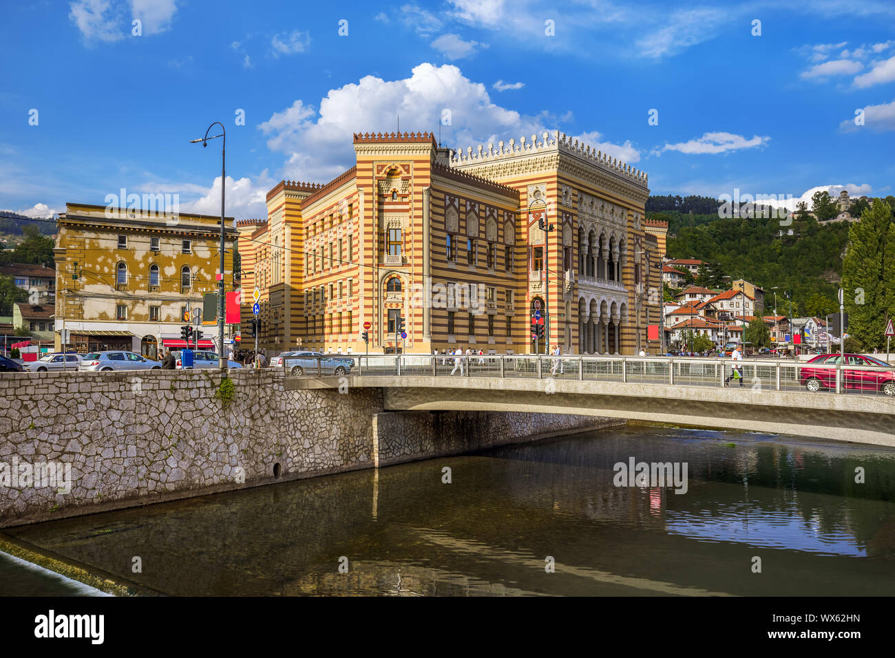 Nationalbibliothek in Sarajevo - Bosnien und Herzegowina Stockfoto