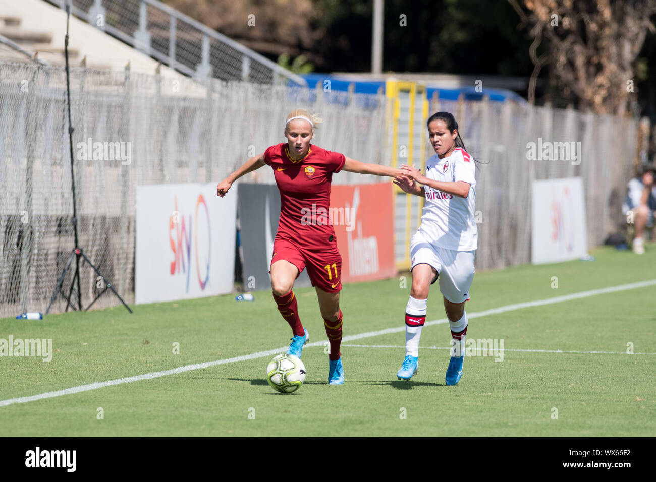 KAJA ERZEN ALS ROMA während der Roma gegen Mailand, Rom, Italien, 15. September 2019, Fußball Italienische Fußball Serie A Frauen Meisterschaft Stockfoto