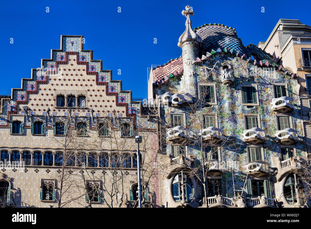 Casa Amatller und Casa Batllo Stockfotografie - Alamy