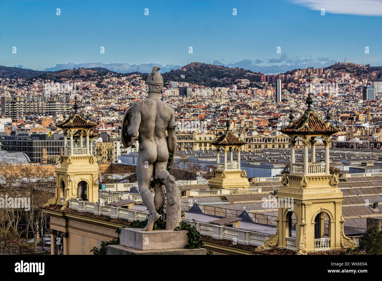 Barcelona Panorama Stockfoto