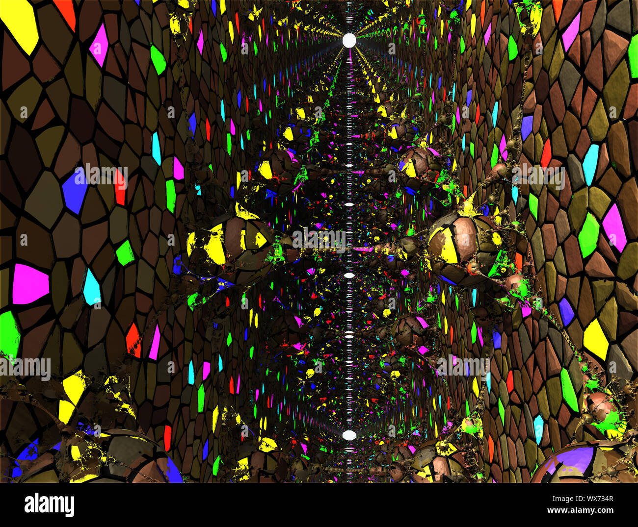Abstrakte farbenfrohe faraktal Bilder 3D-Rendering Stockfoto