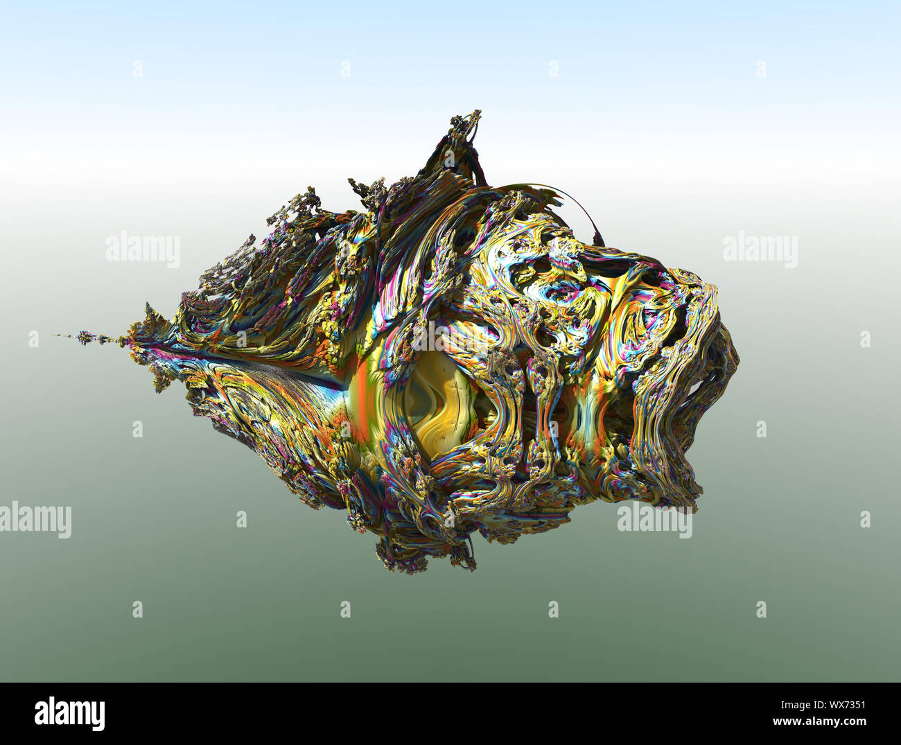 Abstrakte farbenfrohe faraktal Bilder 3D-Rendering Stockfoto