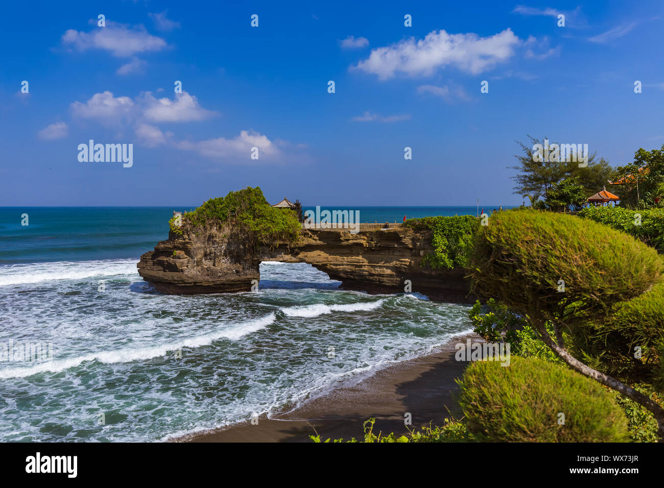 Tanah Lot Tempel - Bali-Indonesien Stockfoto