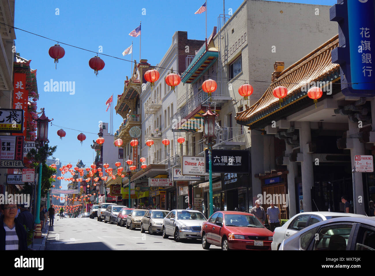 China Town Street in San Francisco Stockfoto