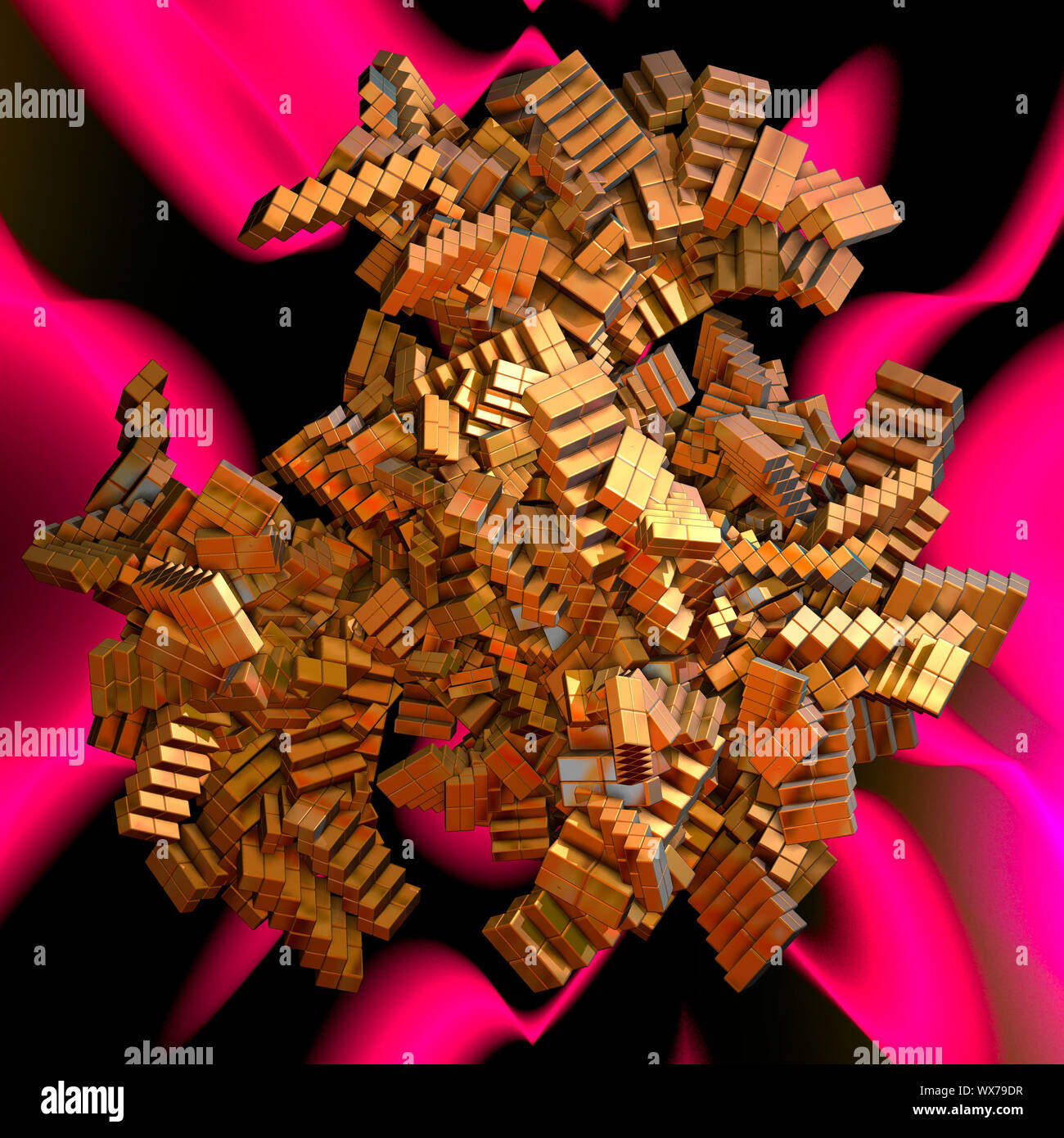 Abstrakte farbenfrohe faraktal Bilder 3D-Rendering Stockfoto