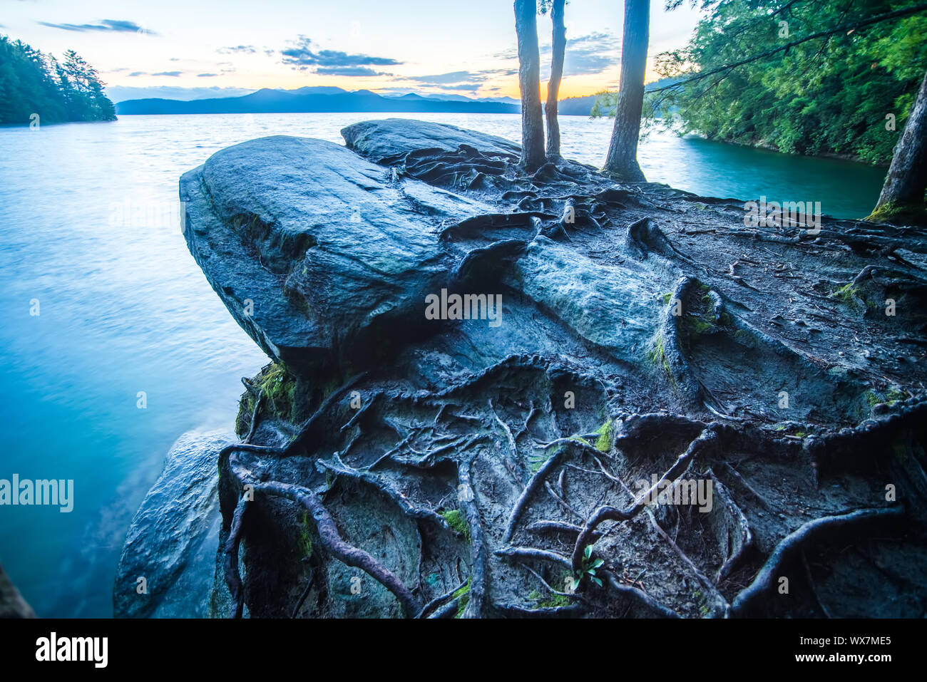 Wunderschöne Landschaft Szenen am See Jocassee South Carolina Stockfoto