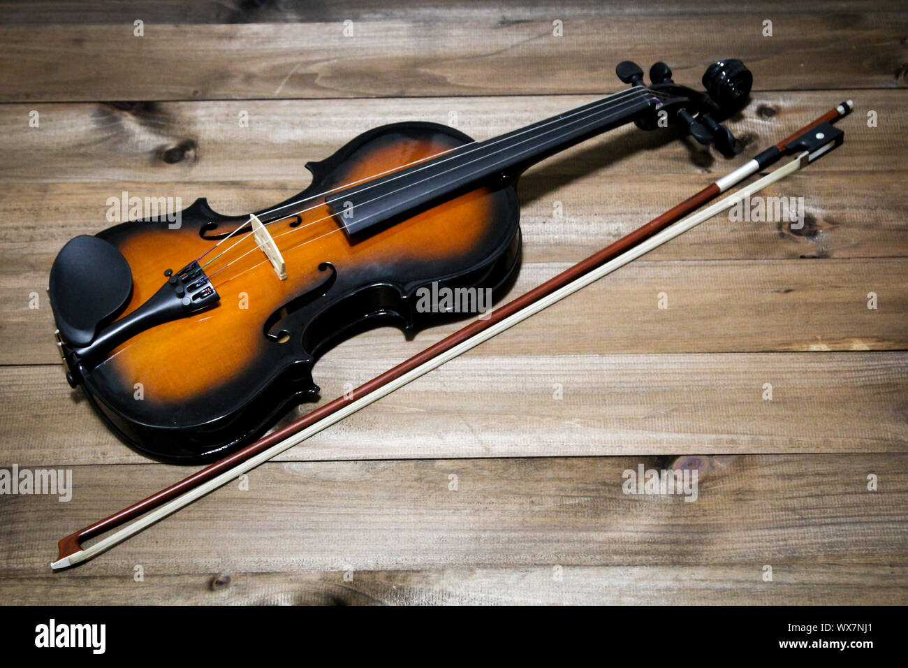 Detail einer Violine Stockfoto