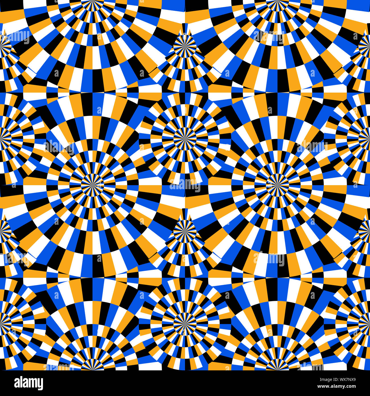 Optische Illusion bewegliche Kreise Stockfoto
